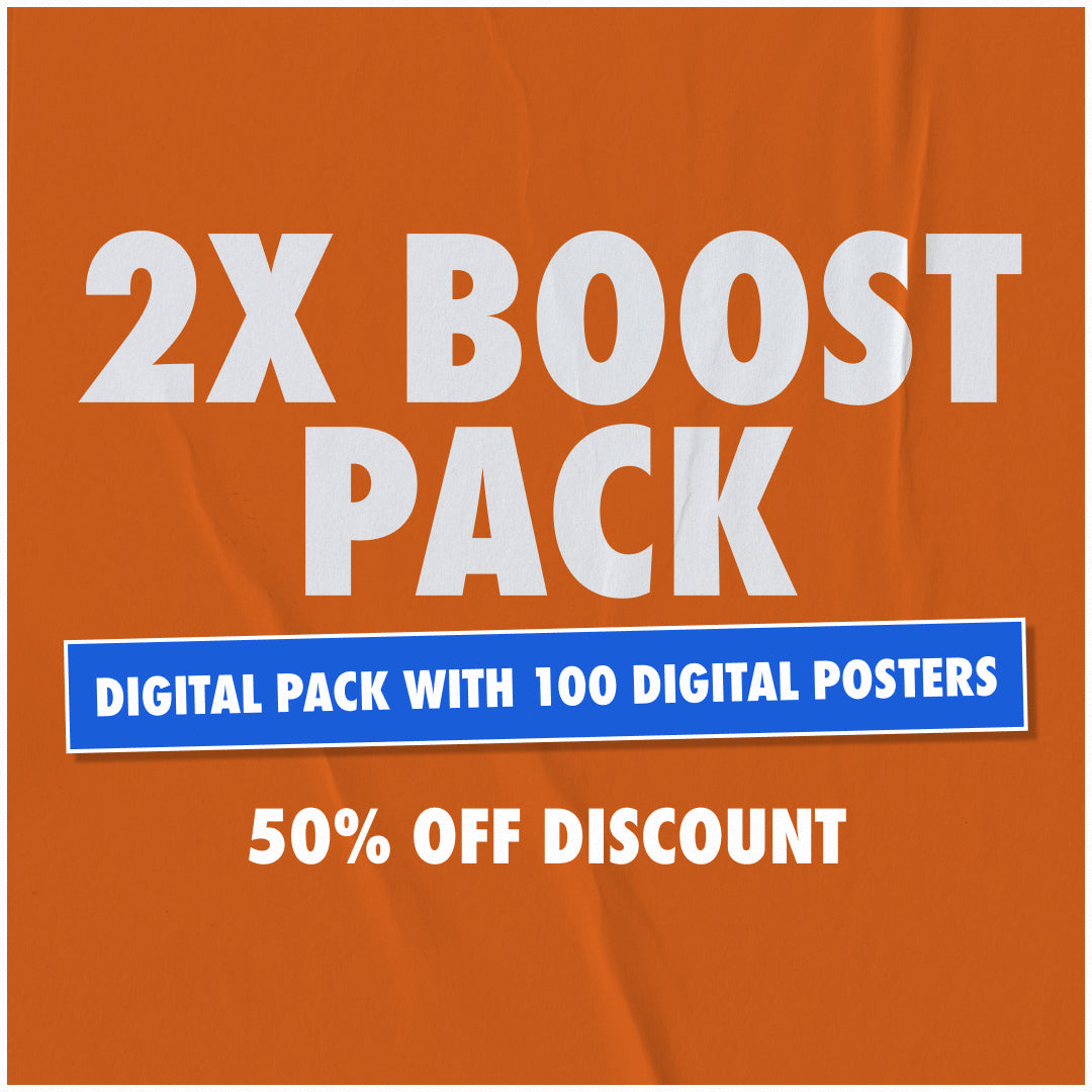 1,800,000 More - 2X Boost Pack At 50% OFF! [Digital Pack With 100 Digital Posters]